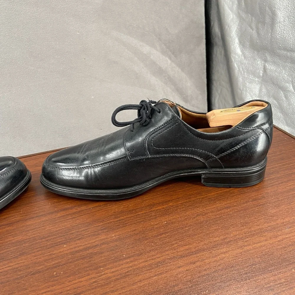 Florsheim Midtown 12136-001 Mens 9.5 D Dress Shoes Black Leather Moc Toe Oxford